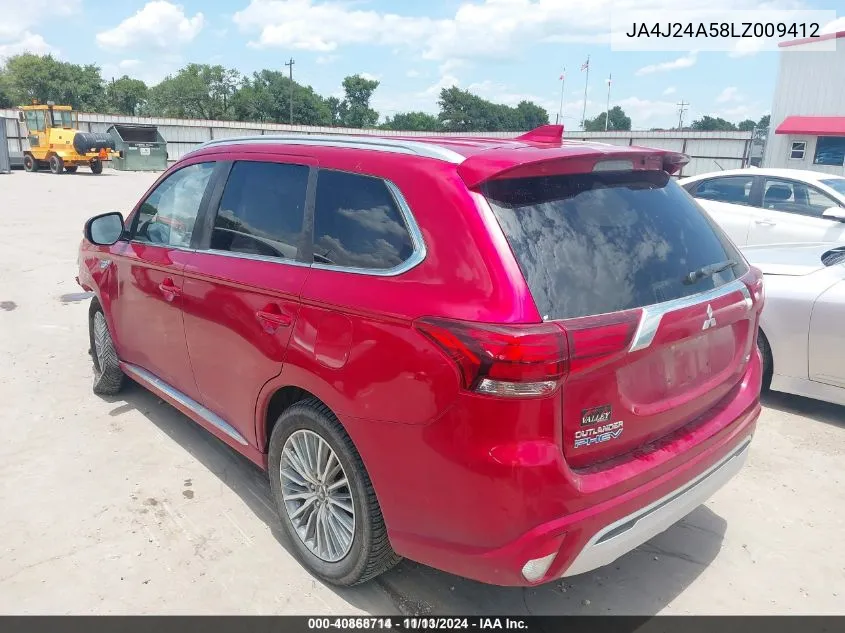 2020 Mitsubishi Outlander Phev Sel S-Awc VIN: JA4J24A58LZ009412 Lot: 40868714