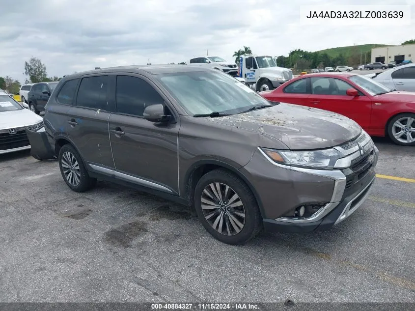 2020 Mitsubishi Outlander Se 2.4 VIN: JA4AD3A32LZ003639 Lot: 40884327