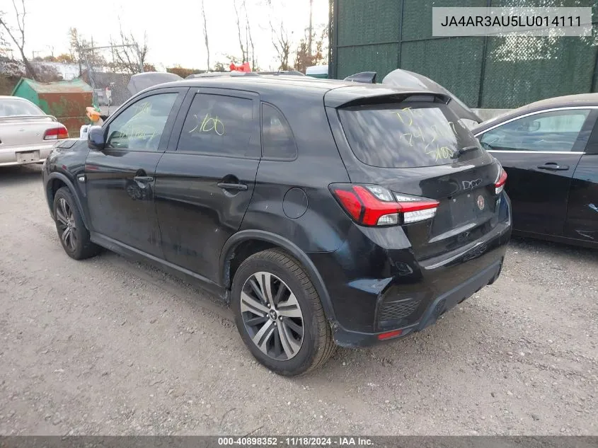 2020 Mitsubishi Outlander Sport 2.0 Es VIN: JA4AR3AU5LU014111 Lot: 40898352