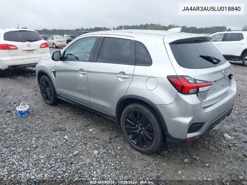 2020 Mitsubishi Outlander Sport 2.0 Se VIN: JA4AR3AU5LU018840 Lot: 40898535