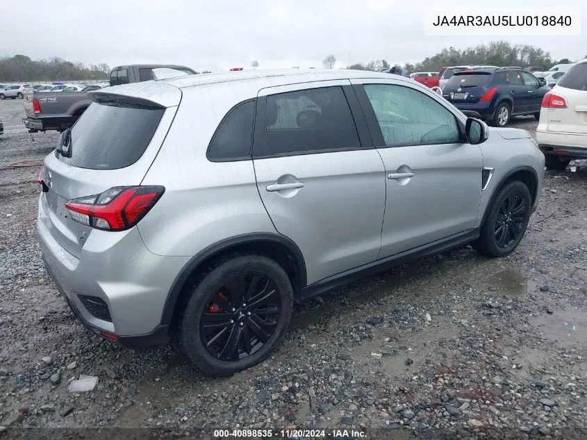 2020 Mitsubishi Outlander Sport 2.0 Se VIN: JA4AR3AU5LU018840 Lot: 40898535