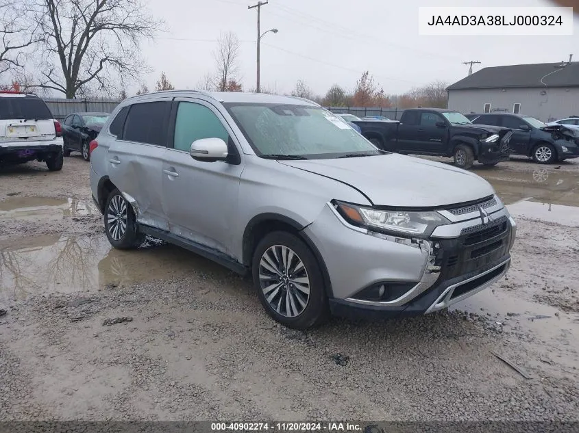 2020 Mitsubishi Outlander Le 2.4/Se 2.4/Sel 2.4/Sp 2.4 VIN: JA4AD3A38LJ000324 Lot: 40902274