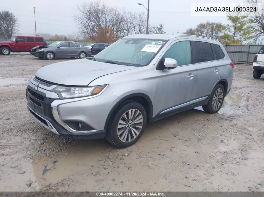 2020 Mitsubishi Outlander Le 2.4/Se 2.4/Sel 2.4/Sp 2.4 VIN: JA4AD3A38LJ000324 Lot: 40902274