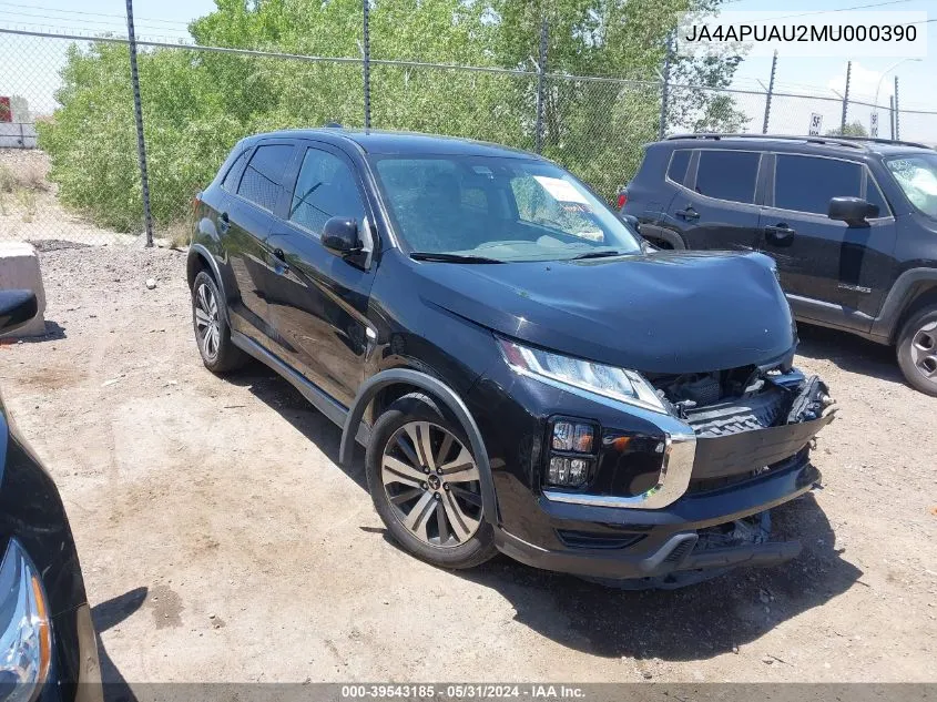 JA4APUAU2MU000390 2021 Mitsubishi Outlander Sport 2.0 Es 2Wd