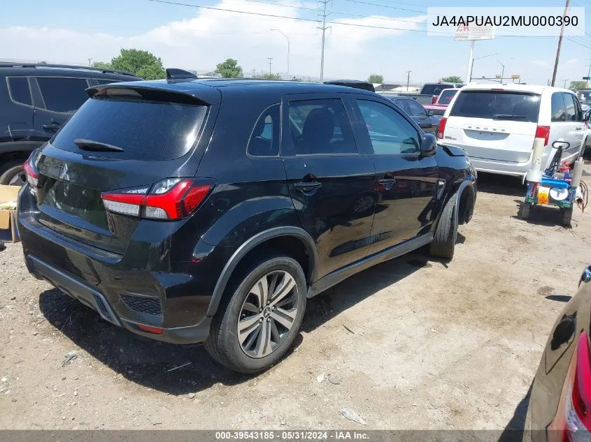 JA4APUAU2MU000390 2021 Mitsubishi Outlander Sport 2.0 Es 2Wd