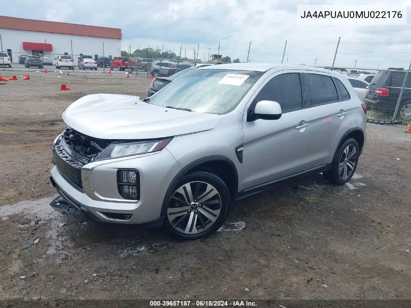 2021 Mitsubishi Outlander Sport 2.0 Be 2Wd/2.0 Es 2Wd/2.0 Le 2Wd/2.0 S 2Wd VIN: JA4APUAU0MU022176 Lot: 39657187