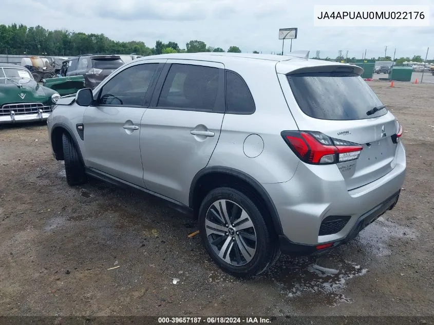 2021 Mitsubishi Outlander Sport 2.0 Be 2Wd/2.0 Es 2Wd/2.0 Le 2Wd/2.0 S 2Wd VIN: JA4APUAU0MU022176 Lot: 39657187