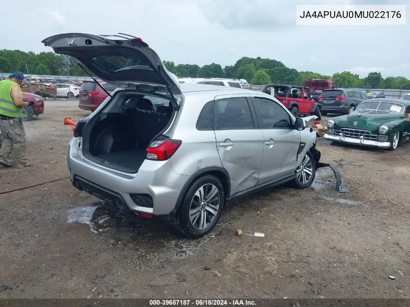 2021 Mitsubishi Outlander Sport 2.0 Be 2Wd/2.0 Es 2Wd/2.0 Le 2Wd/2.0 S 2Wd VIN: JA4APUAU0MU022176 Lot: 39657187