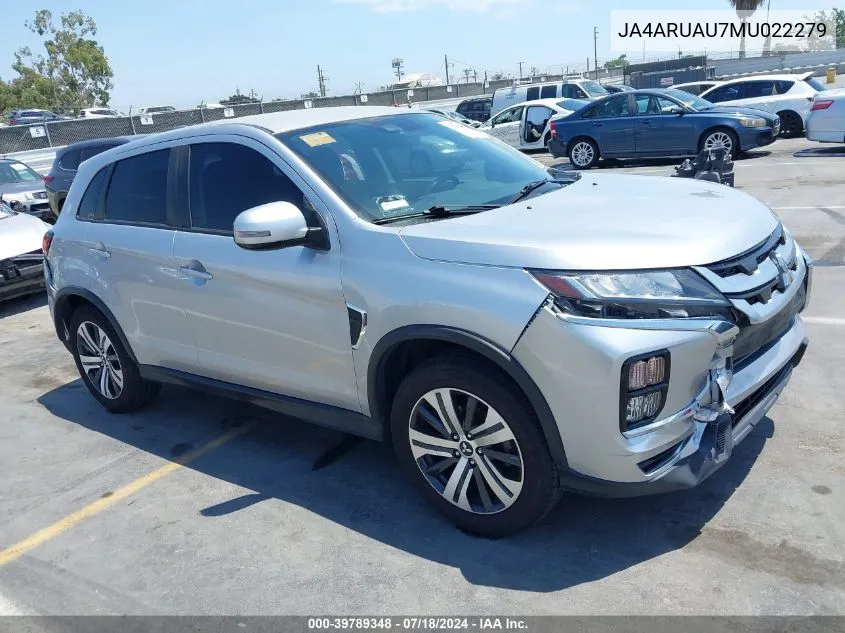 2021 Mitsubishi Outlander Sport 2.0 Be Awc/2.0 Es Awc/2.0 Le Awc/2.0 Se Awc VIN: JA4ARUAU7MU022279 Lot: 39789348