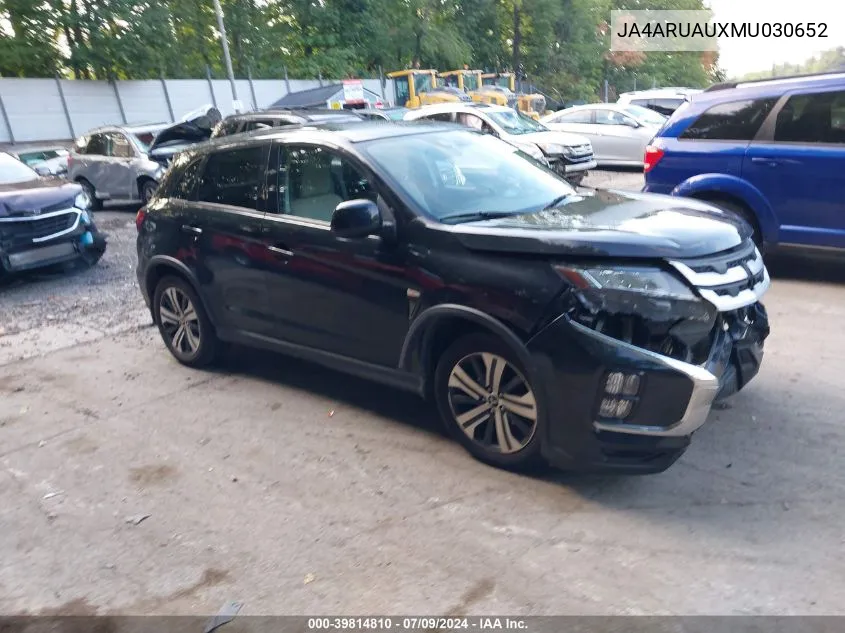 2021 Mitsubishi Outlander Sport 2.0 Be Awc/2.0 Es Awc/2.0 Le Awc/2.0 Se Awc VIN: JA4ARUAUXMU030652 Lot: 39814810