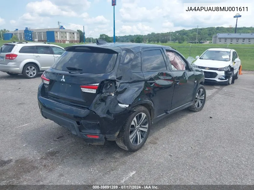 2021 Mitsubishi Outlander Sport 2.0 Es 2Wd VIN: JA4APUAU8MU001611 Lot: 39891289