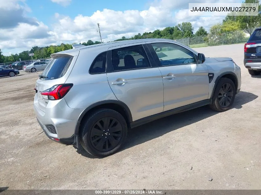 2021 Mitsubishi Outlander Sport 2.0 Be Awc/2.0 Es Awc/2.0 Le Awc/2.0 Se Awc VIN: JA4ARUAUXMU027279 Lot: 39912029