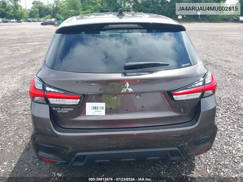 JA4ARUAU4MU002815 2021 Mitsubishi Outlander Sport 2.0 Es Awc