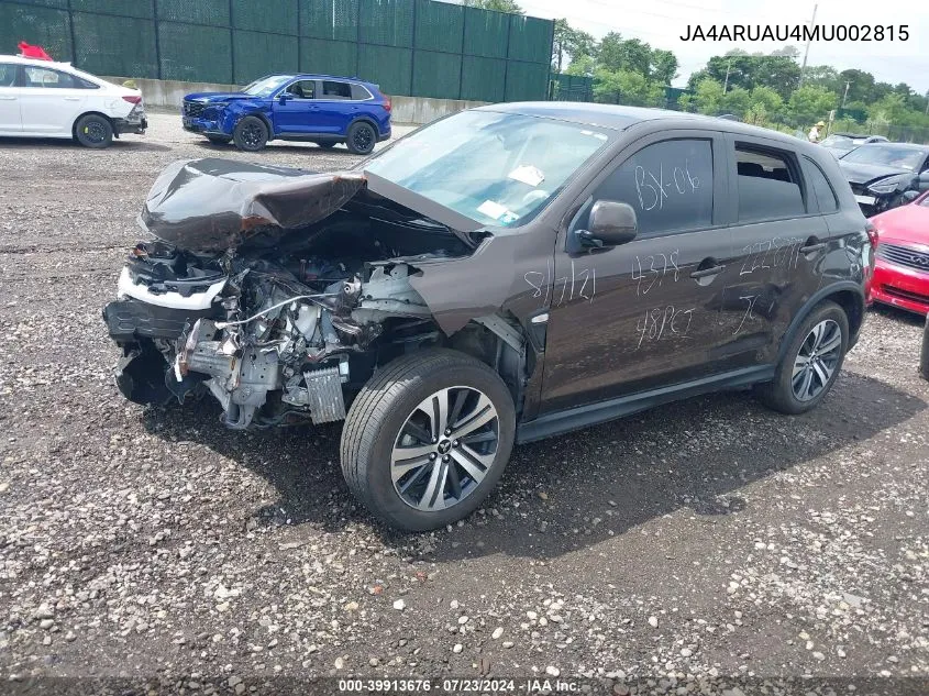 JA4ARUAU4MU002815 2021 Mitsubishi Outlander Sport 2.0 Es Awc