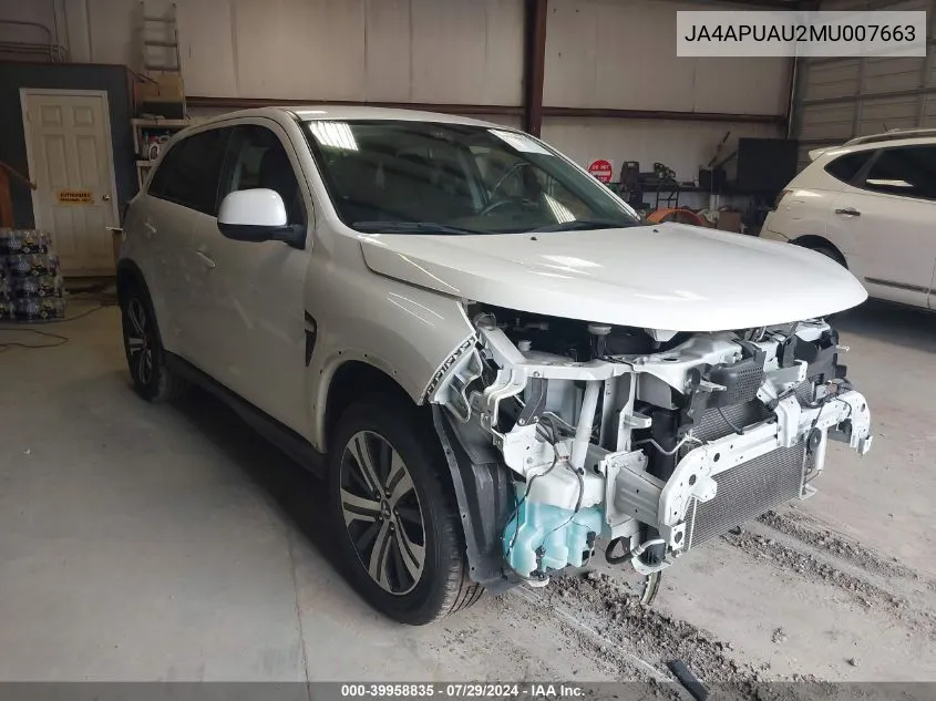 2021 Mitsubishi Outlander Sport 2.0 Es 2Wd VIN: JA4APUAU2MU007663 Lot: 39958835