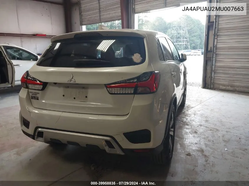 2021 Mitsubishi Outlander Sport 2.0 Es 2Wd VIN: JA4APUAU2MU007663 Lot: 39958835