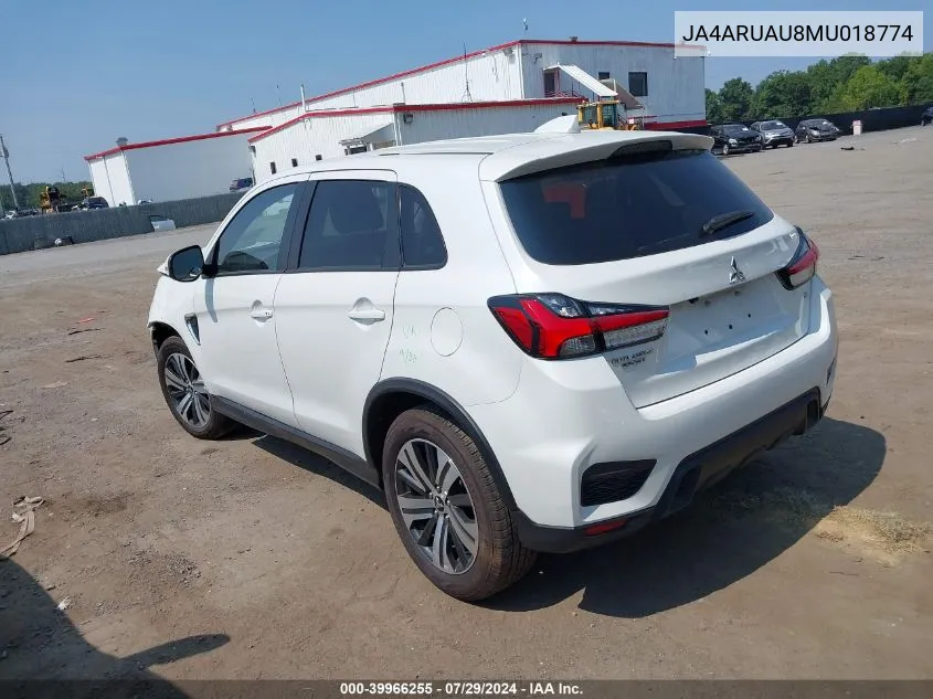 2021 Mitsubishi Outlander Sport 2.0 Be Awc/2.0 Es Awc/2.0 Le Awc/2.0 Se Awc VIN: JA4ARUAU8MU018774 Lot: 39966255