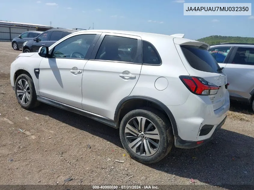 JA4APUAU7MU032350 2021 Mitsubishi Outlander Sport 2.0 Be 2Wd/2.0 Es 2Wd/2.0 Le 2Wd/2.0 S 2Wd