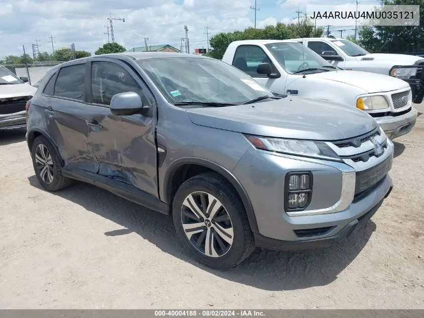 2021 Mitsubishi Outlander Sport 2.0 Es Awc VIN: JA4ARUAU4MU035121 Lot: 40004188