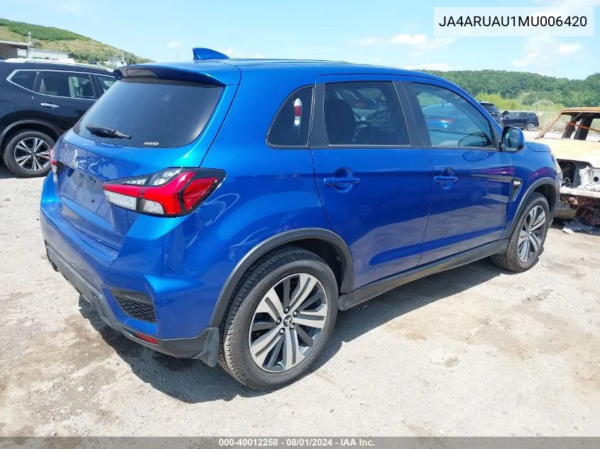 JA4ARUAU1MU006420 2021 Mitsubishi Outlander Sport 2.0 Be Awc/2.0 Es Awc/2.0 Le Awc/2.0 Se Awc