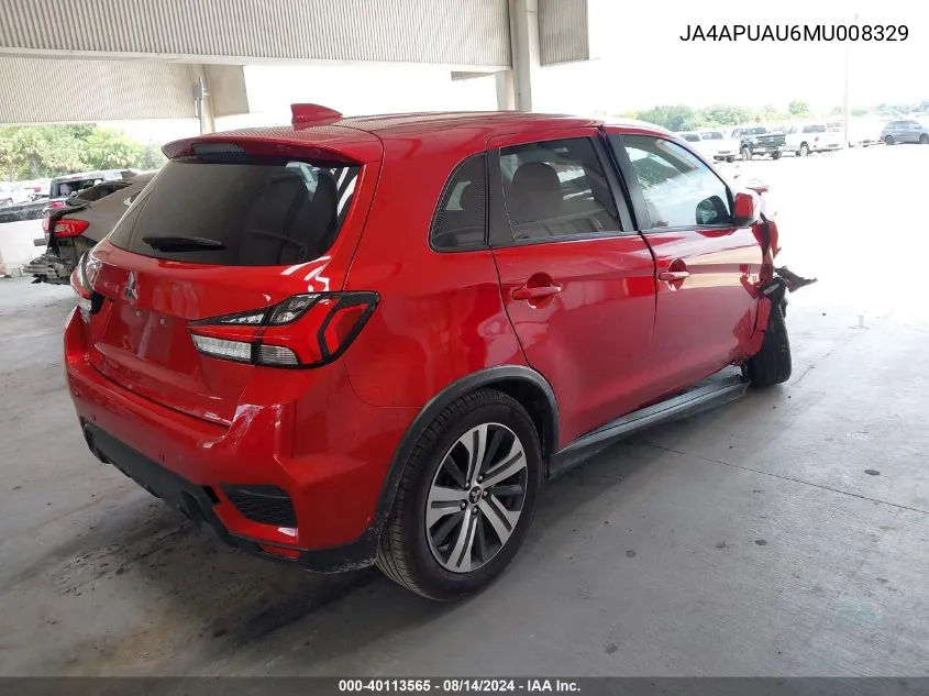 JA4APUAU6MU008329 2021 Mitsubishi Outlander Sport 2.0 Be 2Wd/2.0 Es 2Wd/2.0 Le 2Wd/2.0 S 2Wd