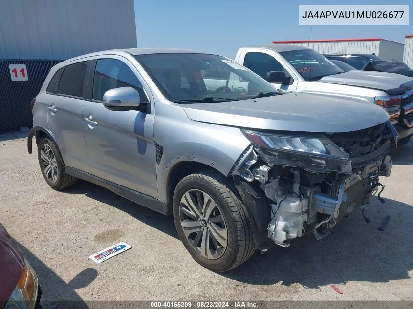 2021 Mitsubishi Outlander Sport 2.0 Se 2Wd VIN: JA4APVAU1MU026677 Lot: 40165209