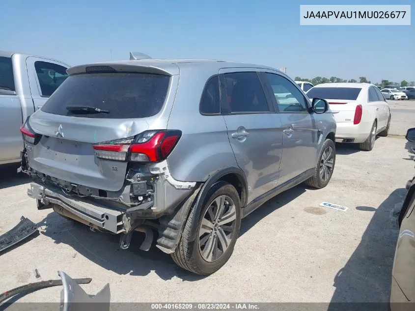 2021 Mitsubishi Outlander Sport 2.0 Se 2Wd VIN: JA4APVAU1MU026677 Lot: 40165209