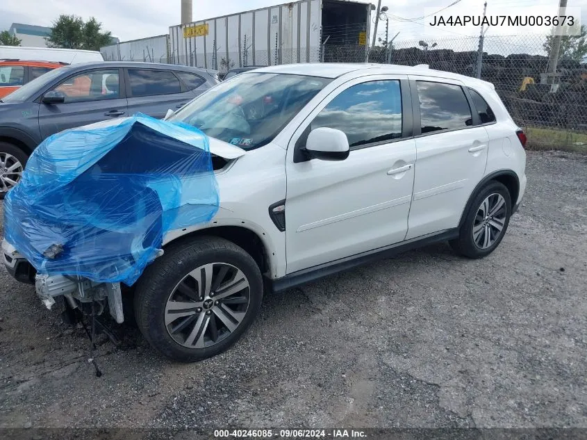 2021 Mitsubishi Outlander Sport 2.0 Be 2Wd/2.0 Es 2Wd/2.0 Le 2Wd/2.0 S 2Wd VIN: JA4APUAU7MU003673 Lot: 40246085