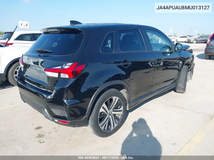 2021 Mitsubishi Outlander Sport 2.0 Be 2Wd/2.0 Es 2Wd/2.0 Le 2Wd/2.0 S 2Wd VIN: JA4APUAU8MU013127 Lot: 40363823