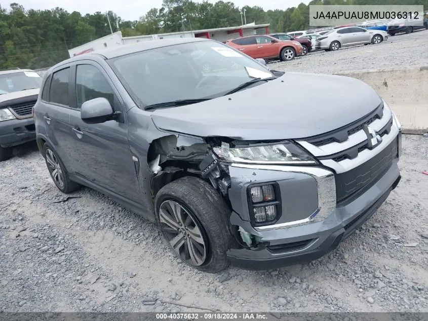 JA4APUAU8MU036312 2021 Mitsubishi Outlander Sport Es/Le/Be