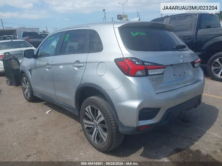 2021 Mitsubishi Outlander Sport 2.0 Be Awc/2.0 Es Awc/2.0 Le Awc/2.0 Se Awc VIN: JA4ARUAU3MU023204 Lot: 40415801