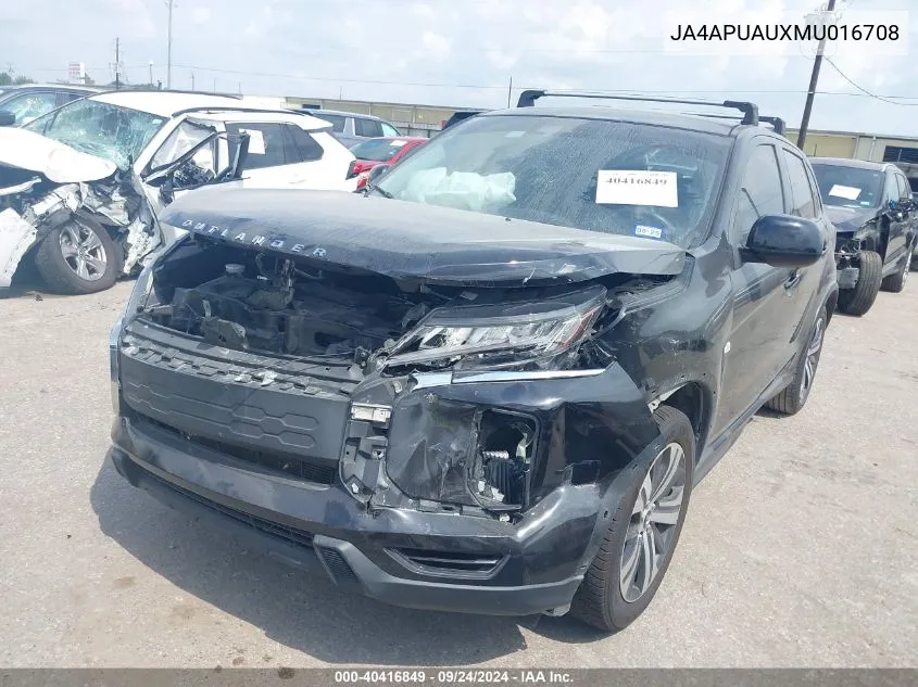 JA4APUAUXMU016708 2021 Mitsubishi Outlander Sport Es/Le/Be