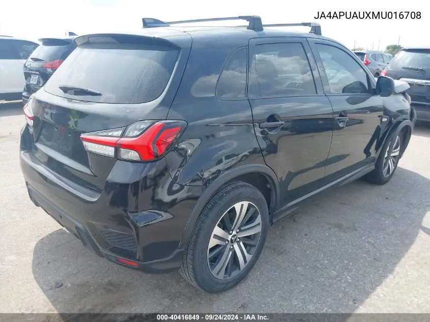 2021 Mitsubishi Outlander Sport Es/Le/Be VIN: JA4APUAUXMU016708 Lot: 40416849