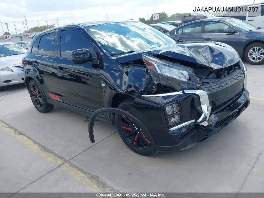 2021 Mitsubishi Outlander Sport 2.0 Be 2Wd/2.0 Es 2Wd/2.0 Le 2Wd/2.0 S 2Wd VIN: JA4APUAU4MU014307 Lot: 40422060