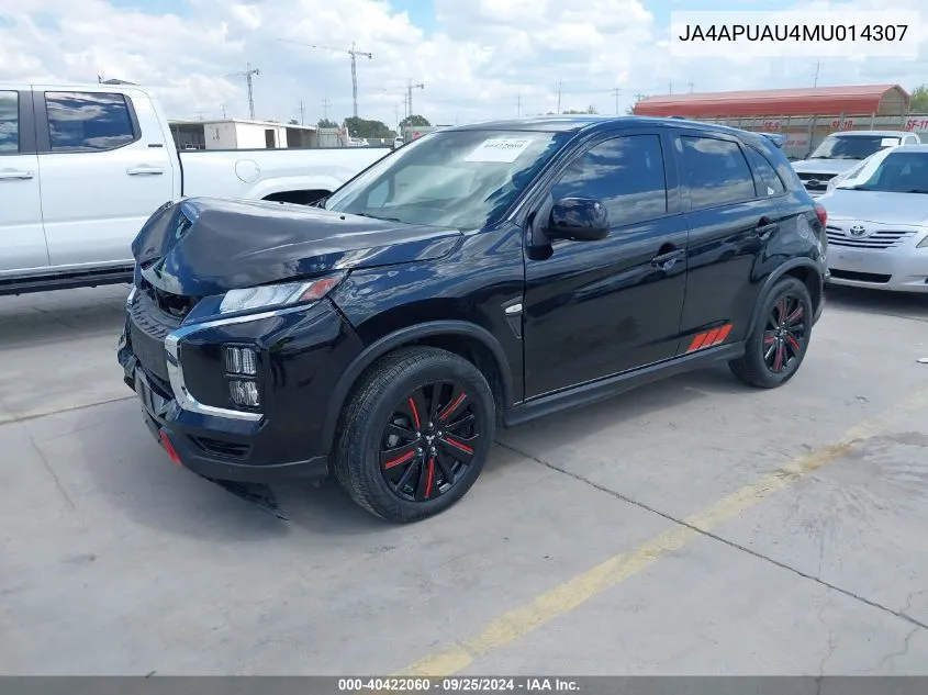 2021 Mitsubishi Outlander Sport 2.0 Be 2Wd/2.0 Es 2Wd/2.0 Le 2Wd/2.0 S 2Wd VIN: JA4APUAU4MU014307 Lot: 40422060