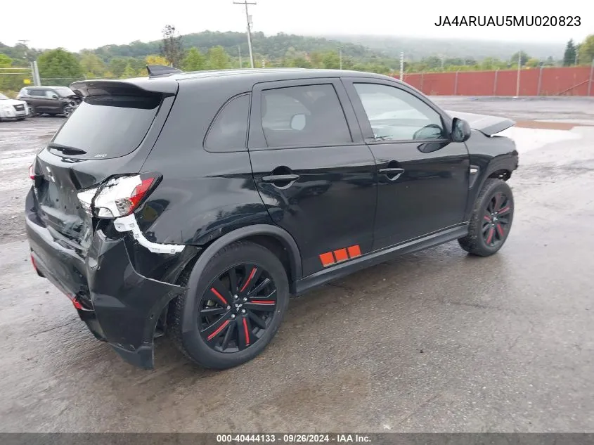 2021 Mitsubishi Outlander Sport 2.0 Be Awc/2.0 Es Awc/2.0 Le Awc/2.0 Se Awc VIN: JA4ARUAU5MU020823 Lot: 40444133