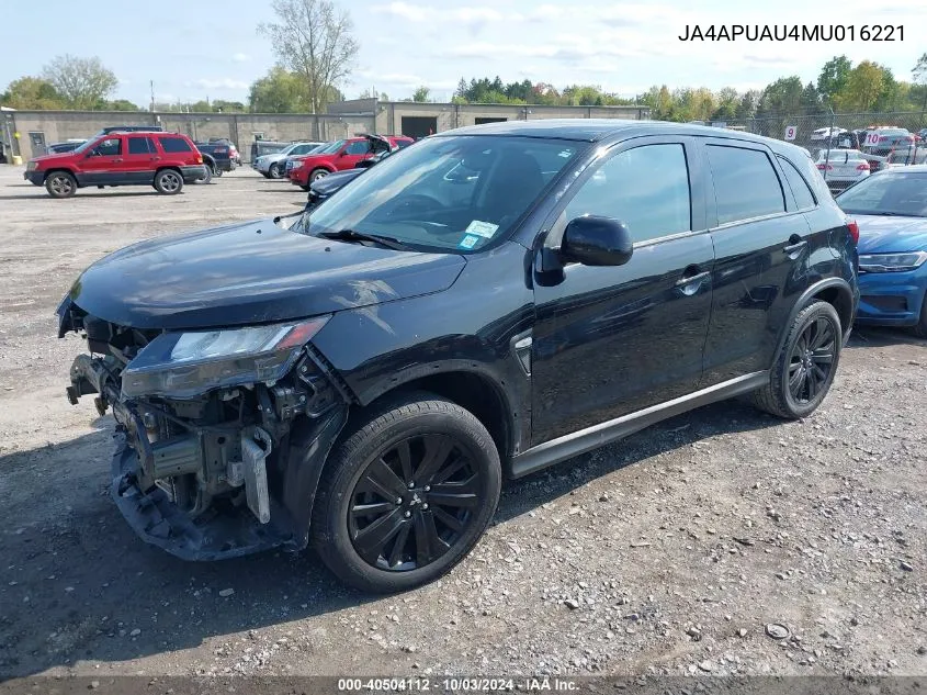 2021 Mitsubishi Outlander Sport 2.0 Be 2Wd/2.0 Es 2Wd/2.0 Le 2Wd/2.0 S 2Wd VIN: JA4APUAU4MU016221 Lot: 40504112