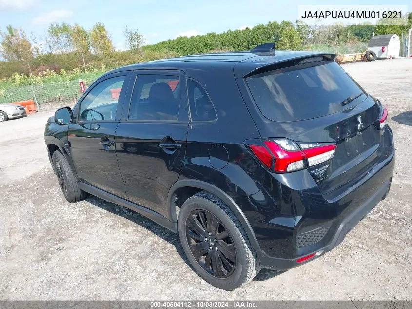 2021 Mitsubishi Outlander Sport 2.0 Be 2Wd/2.0 Es 2Wd/2.0 Le 2Wd/2.0 S 2Wd VIN: JA4APUAU4MU016221 Lot: 40504112