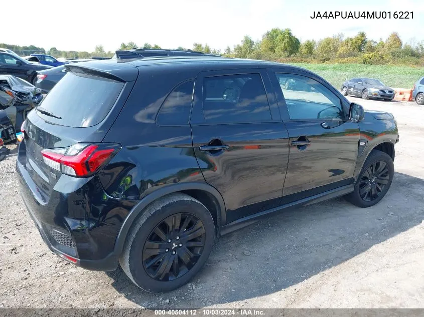 2021 Mitsubishi Outlander Sport 2.0 Be 2Wd/2.0 Es 2Wd/2.0 Le 2Wd/2.0 S 2Wd VIN: JA4APUAU4MU016221 Lot: 40504112