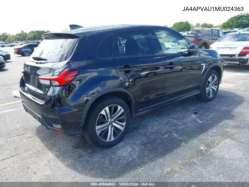 JA4APVAU1MU024363 2021 Mitsubishi Outlander Sport 2.0 Se 2Wd