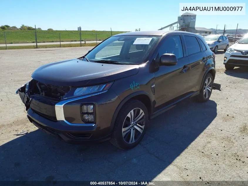 2021 Mitsubishi Outlander Sport 2.0 Es 2Wd VIN: JA4APUAU1MU000977 Lot: 40537854