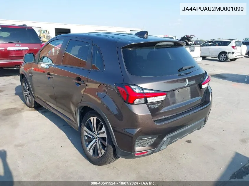 JA4APUAU2MU001099 2021 Mitsubishi Outlander Sport 2.0 Es 2Wd