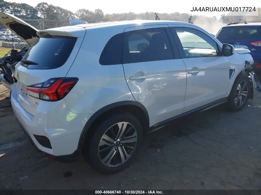 2021 Mitsubishi Outlander Sport 2.0 Be /2.0 Es /2.0 Le /2.0 Se VIN: JA4ARUAUXMU017724 Lot: 40666740