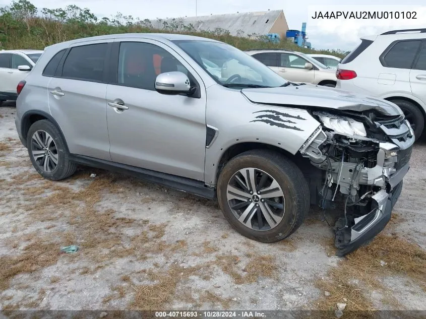 2021 Mitsubishi Outlander Sport 2.0 Se 2Wd VIN: JA4APVAU2MU010102 Lot: 40715693