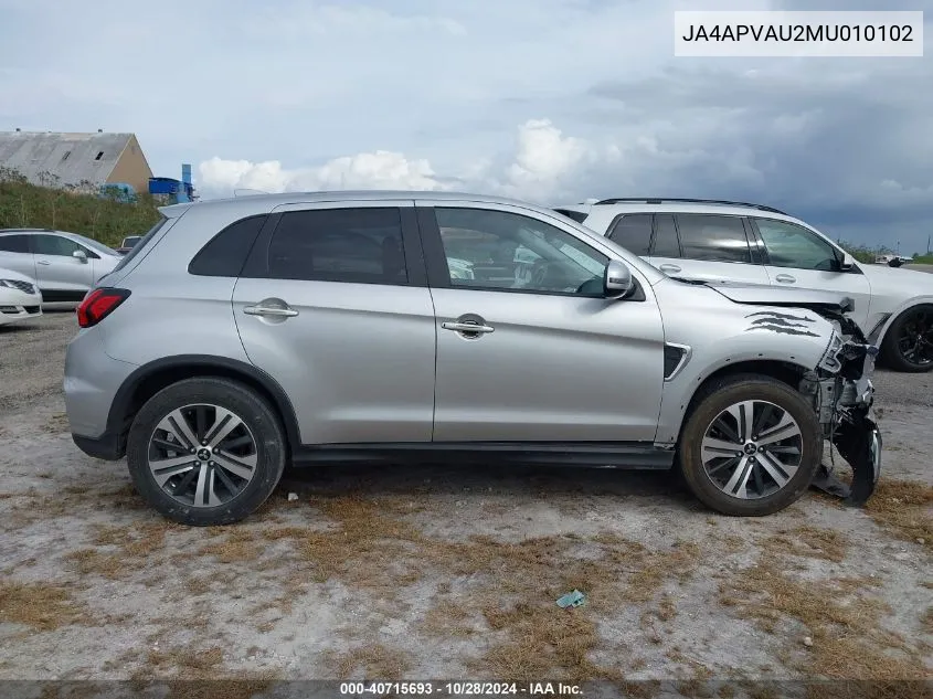 2021 Mitsubishi Outlander Sport 2.0 Se 2Wd VIN: JA4APVAU2MU010102 Lot: 40715693