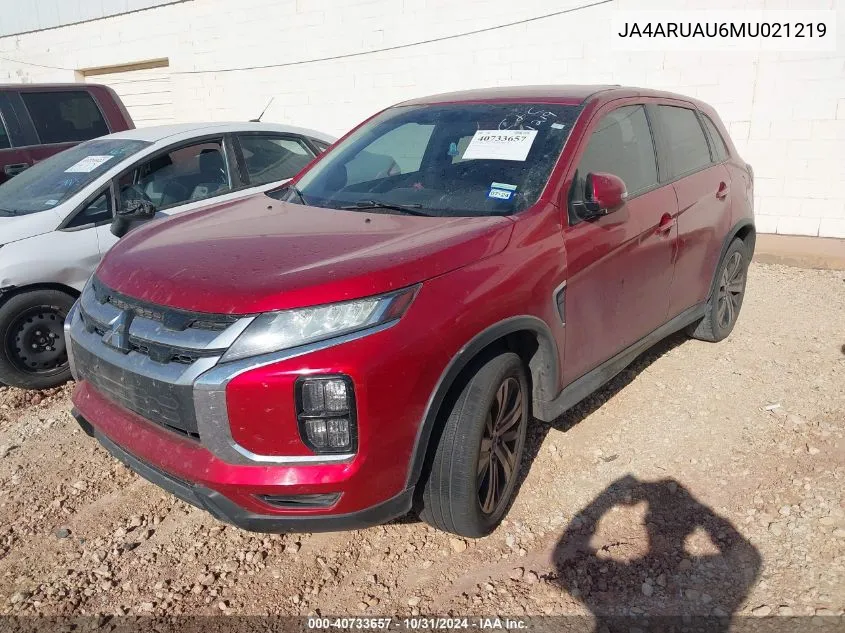 2021 Mitsubishi Outlander Sport 2.0 Be Awc/2.0 Es Awc/2.0 Le Awc/2.0 Se Awc VIN: JA4ARUAU6MU021219 Lot: 40733657