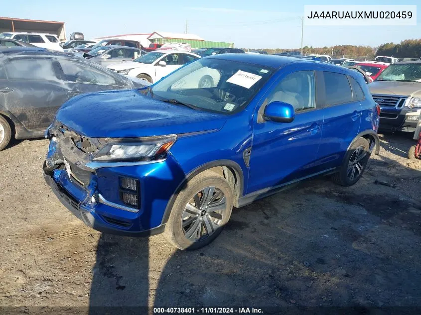 2021 Mitsubishi Outlander Sport 2.0 Be /2.0 Es /2.0 Le /2.0 Se VIN: JA4ARUAUXMU020459 Lot: 40738401