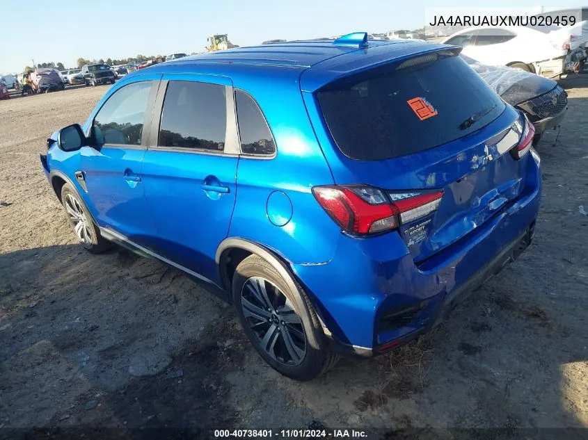 2021 Mitsubishi Outlander Sport 2.0 Be /2.0 Es /2.0 Le /2.0 Se VIN: JA4ARUAUXMU020459 Lot: 40738401