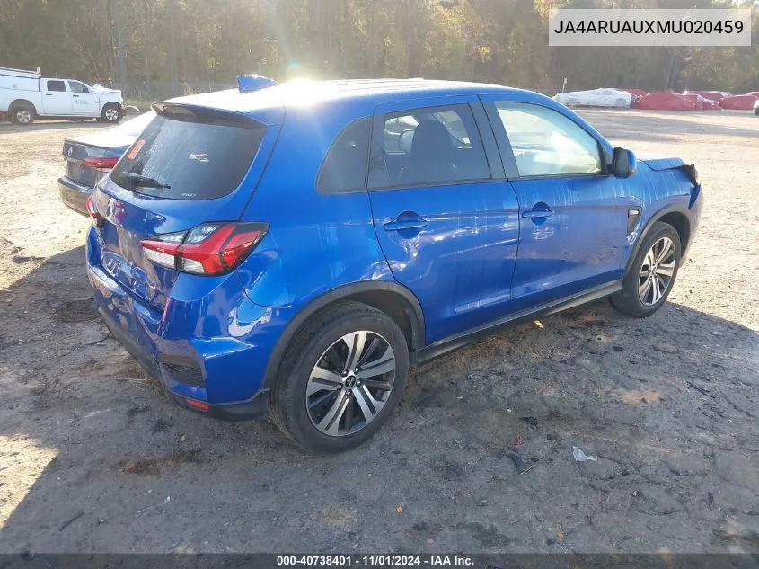 2021 Mitsubishi Outlander Sport 2.0 Be /2.0 Es /2.0 Le /2.0 Se VIN: JA4ARUAUXMU020459 Lot: 40738401