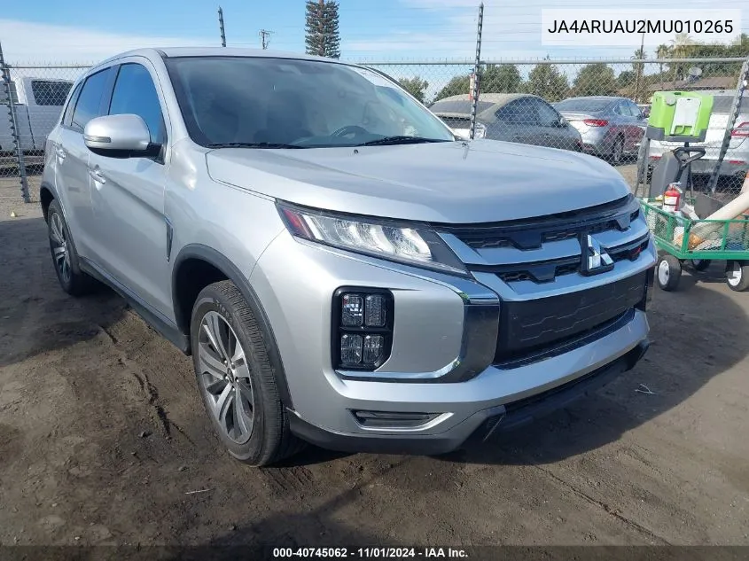 2021 Mitsubishi Outlander Sport 2.0 Be /2.0 Es /2.0 Le /2.0 Se VIN: JA4ARUAU2MU010265 Lot: 40745062